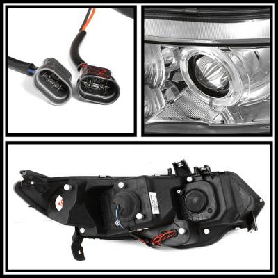 Spyder - Honda Civic 2DR Spyder Projector Headlights - LED Halo - Chrome - 444-HC06-2D-HL-C - Image 2