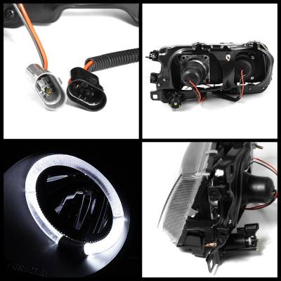 Spyder - Honda Civic Spyder Projector Headlights - LED Halo - Chrome - 444-HC88-HL-C - Image 2