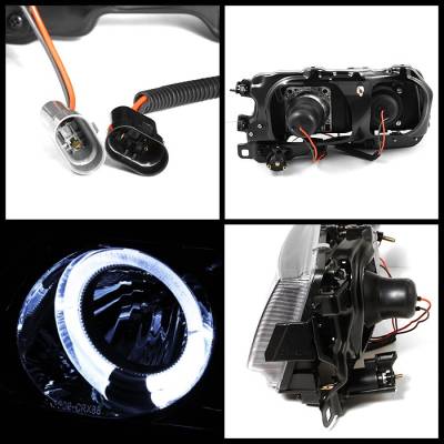 Spyder - Honda Civic Spyder Projector Headlights - LED Halo - Chrome - 444-HC90-HL-C - Image 2