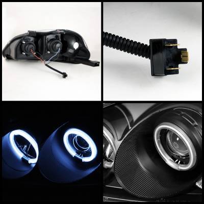 Spyder - Honda Civic Spyder Projector Headlights - CCFL Halo - Black - 444-HC96-CCFL-BK - Image 2