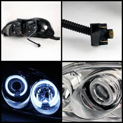 Spyder - Honda Civic Spyder Projector Headlights - CCFL Halo - Chrome - 444-HC96-CCFL-C - Image 2