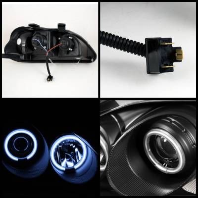 Spyder - Honda Civic Spyder Projector Headlights - CCFL Halo - Black - 444-HC99-CCFL-BK - Image 2