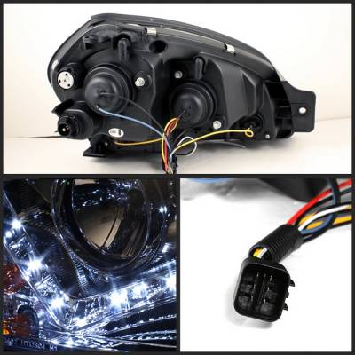 Spyder. - Hyundai Tucson Spyder Projector Headlights - DRL - Chrome - 444-HYTUC04-DRL-C - Image 2
