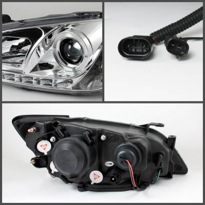 Spyder - Lexus IS Spyder Projector Headlights - Xenon HID Model Only - LED Halo - DRL - Chrome - 444-LIS01-HID-DRL-C - Image 2