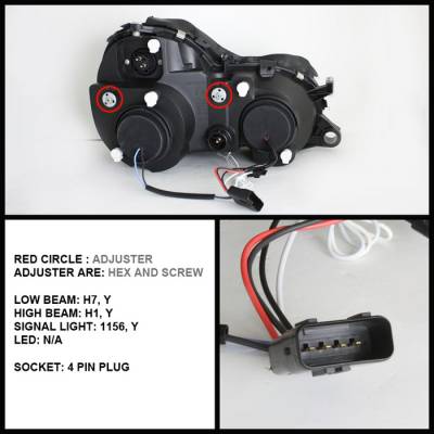 Spyder - Mercedes-Benz CLK Spyder Projector Headlights CCFL Halo - Chrome - 444-MBCLK98-CCFL-C - Image 2