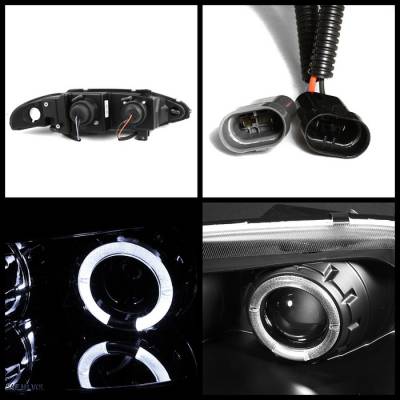 Spyder - Mitsubishi Eclipse Spyder Projector Headlights - LED Halo - Black - 444-ME97-HL-BK - Image 2