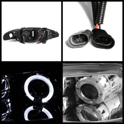 Spyder - Mitsubishi Eclipse Spyder Projector Headlights - LED Halo - Chrome - 444-ME97-HL-C - Image 2