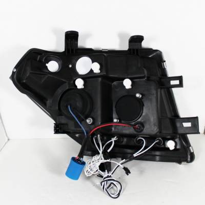 Spyder - Nissan Frontier Spyder Projector Headlights - CCFL Halo - LED - Black - 444-NF05-CCFL-BK - Image 2