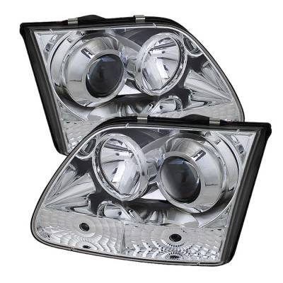 Nissan Pathfinder Spyder Projector Headlights - LED Halo - LED - Black - 444-NF05-HL-BK