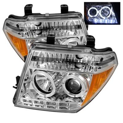 Nissan Pathfinder Spyder Projector Headlights - LED Halo - LED - Chrome - 444-NF05-HL-C