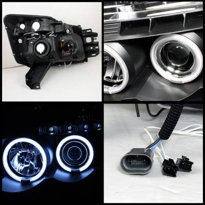 Spyder - Nissan Armada Spyder Projector Headlights - CCFL Halo - LED - Black - 444-NTI04-CCFL-BK - Image 2