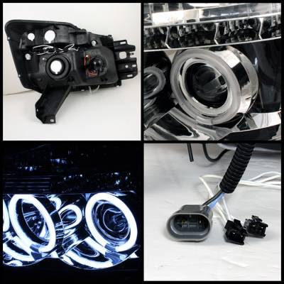 Spyder - Nissan Armada Spyder Projector Headlights - CCFL Halo - LED - Chrome - 444-NTI04-CCFL-C - Image 2