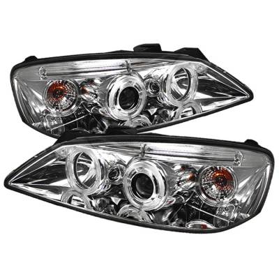 Pontiac G6 Spyder Projector Headlights - CCFL Halo - LED - Chrome - 444-PG605-CCFL-C