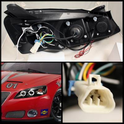 Spyder - Pontiac G6 Spyder Projector Headlights - LED Halo - LED - Black - 444-PG605-HL-BK - Image 2