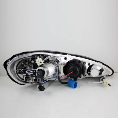 Spyder - Pontiac Grand Am Spyder Projector Headlights - CCFL Halo - LED - Black - 444-PGAM99-CCFL-BK - Image 2
