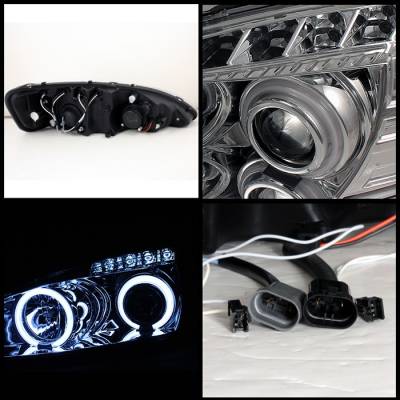 Spyder - Pontiac Grand Prix Spyder Projector Headlights - CCFL Halo - LED - Chrome - 444-PGP04-CCFL-C - Image 2