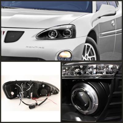 Spyder - Pontiac Grand Prix Spyder Projector Headlights - LED Halo - LED - Black - 444-PGP04-HL-BK - Image 2