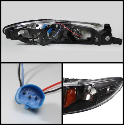 Spyder - Pontiac Grand Prix Spyder Projector Headlights - LED Halo - Black - 1PC - 444-PGP97-1PC-HL-BK - Image 2