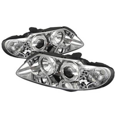 Pontiac GTO Spyder Projector Headlights - LED Halo - LED - Chrome - 444-PGTO04-HL-C