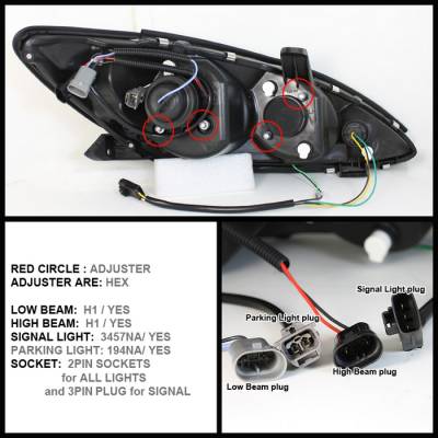 Spyder - Toyota Camry Spyder Projector Headlights - DRL LED - Black - 444-TCAM02-DRL-BK - Image 2