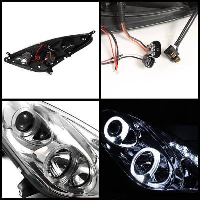 Spyder - Toyota Celica Spyder Projector Headlights - LED Halo - DRL LED - Chrome - 444-TCEL00-LED-C - Image 2