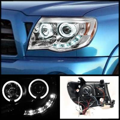 Spyder - Toyota Tacoma Spyder Projector Headlights - LED Halo - LED - Chrome - 444-TT05-HL-C - Image 2