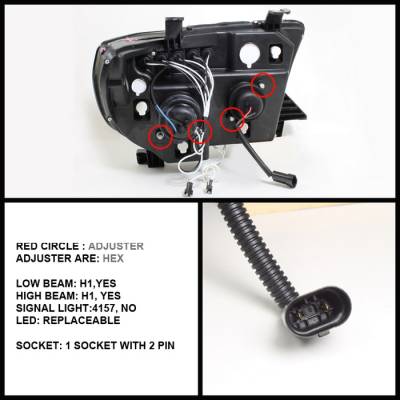 Spyder - Toyota Tundra Spyder Projector Headlights - CCFL Halo - LED - Chrome - 444-TTU07-CCFL-C - Image 2