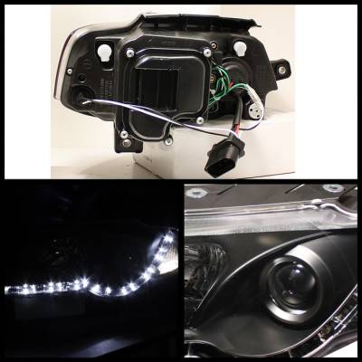 Spyder - Volkswagen Passat Spyder Projector Headlights - DRL LED - Black - 444-VP06-DRL-BK - Image 2