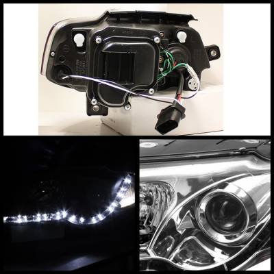Spyder - Volkswagen Passat Spyder Projector Headlights - DRL LED - Chrome - 444-VP06-DRL-C - Image 2