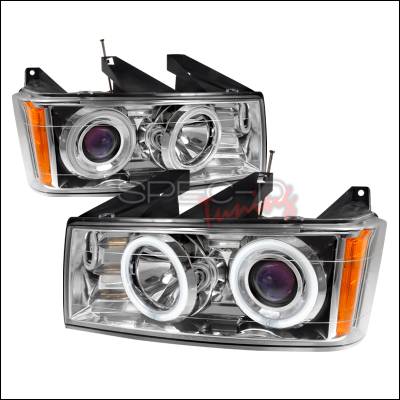 Chevrolet Colorado Spec-D CCFL Halo Projector Headlights - Chrome - 4LHP-COL04B-KS