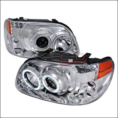 Ford Explorer Spec-D CCFL Halo Projector Headlights - Chrome - 4LHP-EPOR951PC-KS