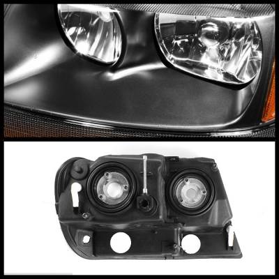 Spyder Auto - Jeep Grand Cherokee Spyder Amber Crystal Headlights - Black - HD-CL-JGC99-AM-BK - Image 2