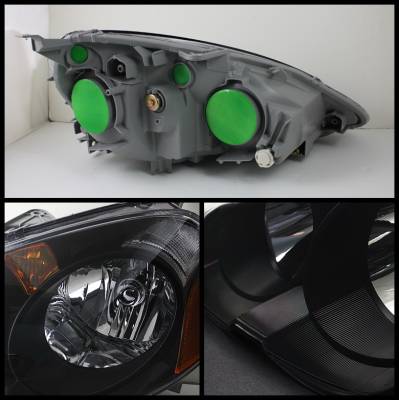 Spyder Auto - Acura RSX Spyder Amber Crystal Headlights - Black - HD-JH-ARSX02-AM-BK - Image 2
