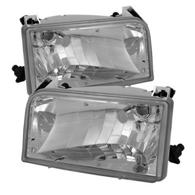 Ford F150 Spyder Crystal Headlights - Chrome - HD-JH-FB92-E