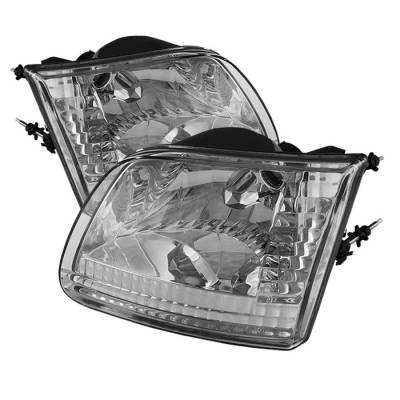 Ford Expedition Spyder Crystal Headlights - Chrome - HD-JH-FF15097-C