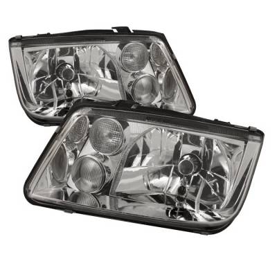 Volkswagen Jetta Spyder Crystal Headlights - Chrome - HD-KS-VJ99-C