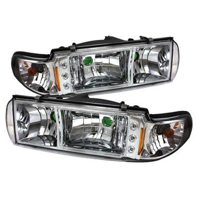 Chevrolet Caprice Spyder LED Crystal Headlights - Chrome - 1PC - HD-ON-CCP91-1PC-LED-C