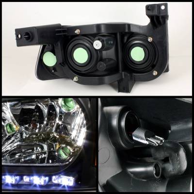 Spyder - Dodge Charger Spyder LED Crystal Headlights - Black - 1PC - HD-ON-DCH05-1PC-LED-BK - Image 2