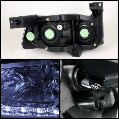 Spyder - Dodge Charger Spyder LED Crystal Headlights - Chrome - 1PC - HD-ON-DCH05-1PC-LED-C - Image 2