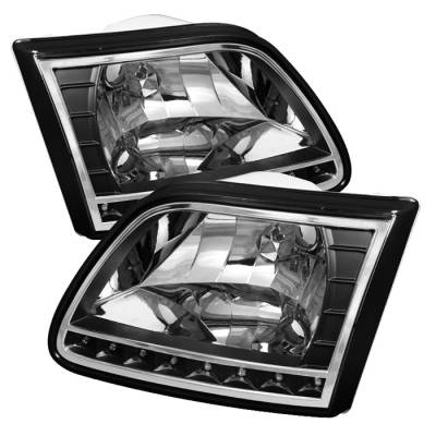 Spyder Auto - Ford Expedition Spyder Crystal Headlights - Black - HD-ON-FF15097-LED-BK - Image 1