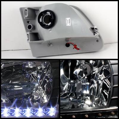 Spyder Auto - Ford Expedition Spyder Crystal Headlights - Black - HD-ON-FF15097-LED-BK - Image 2
