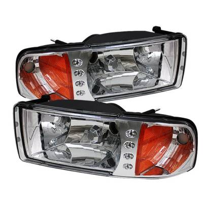 Spyder - Dodge Ram Spyder Crystal Headlights - Chrome - 1PC - HD-ZO-DR94-1PC-C - Image 1
