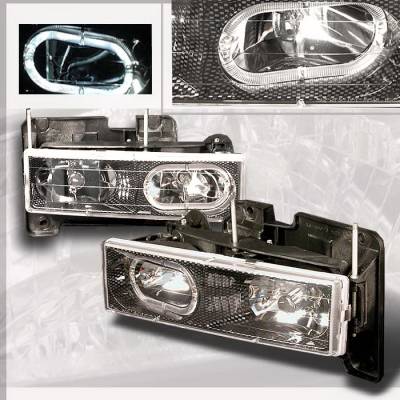 Chevrolet C10 Spec-D Crystal Housing Headlights - Chrome - LH-C1088HCF-KS