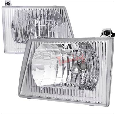 Ford E-Series Spec-D Euro Headlights - Chrome Housing - LH-ECON92-ABM