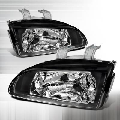 Ford E-Series Spec-D Crystal Housing Headlights - Chrome - LH-ECON92-KS