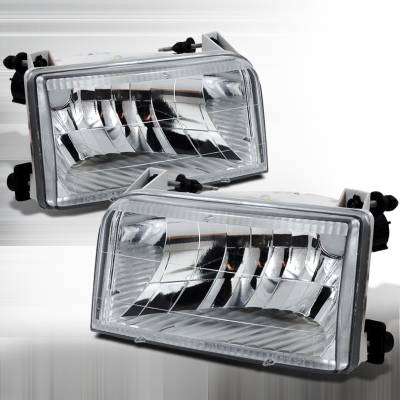 Ford F350 Spec-D Crystal Housing Headlights - Chrome - LH-F15092-DP