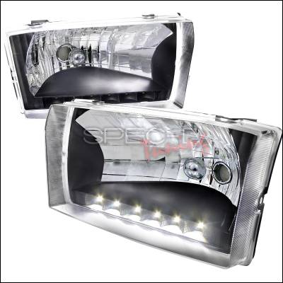 Ford F250 Spec-D LED Headlights - Black Housing - LH-F25099JM-RS