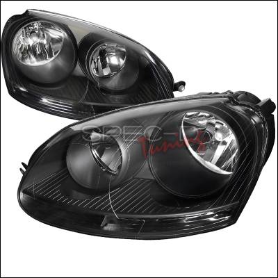 Volkswagen Jetta Spec-D Black Housing Euro Headlight - LH-JET05JM-DP
