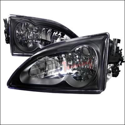 Ford Mustang Spec-D Black Housing Headlights - LH-MST94JM-RS