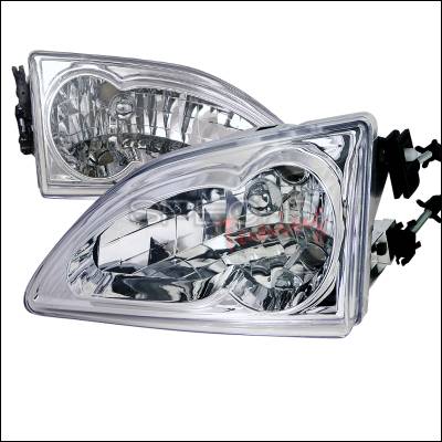 Ford Mustang Spec-D Chrome Housing Headlights - LH-MST94-RS
